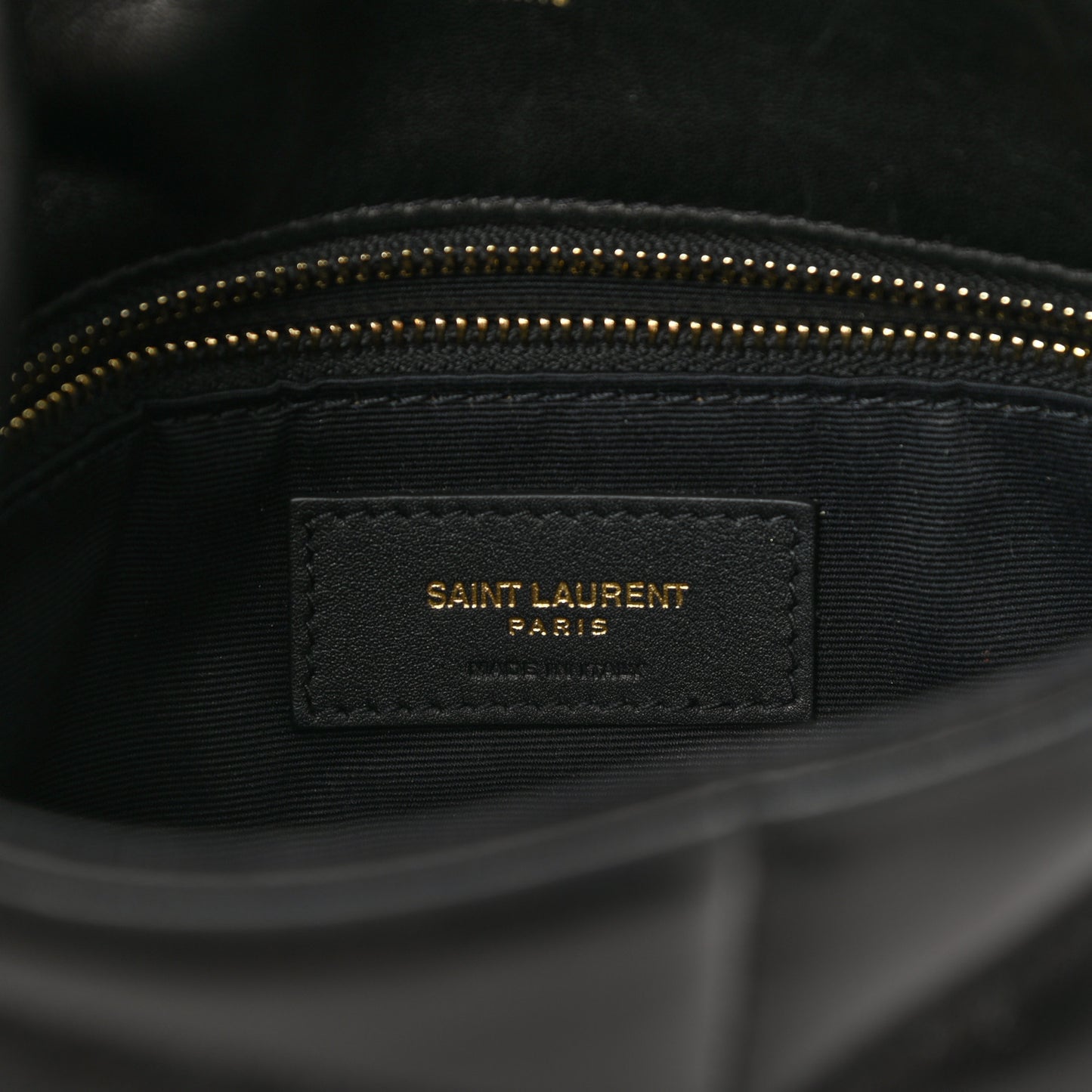 Lambskin Quilted Toy Loulou Puffer Monogram Chain Satchel Black