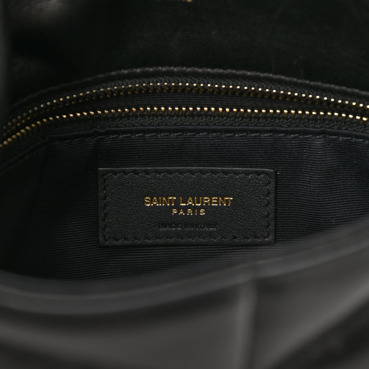 Saint Laurent Lambskin Quilted Toy Loulou Puffer Monogram Chain Satchel Black 6 of 12