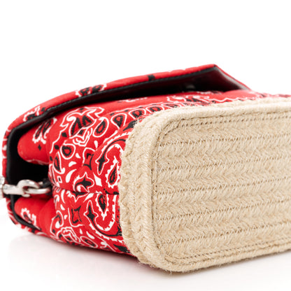 Saint Laurent Cotton Bandana Y Quilted Monogram Toy Loulou Crossbody Bag Red 10 of 12