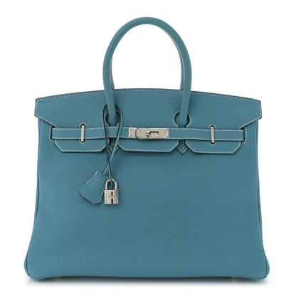 Hermes Togo Birkin 35 Blue Jean 1 of 12