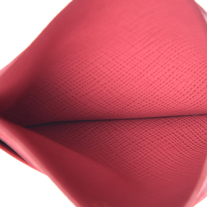Prada Saffiano Metal Business Card Holder Pink 5 of 7