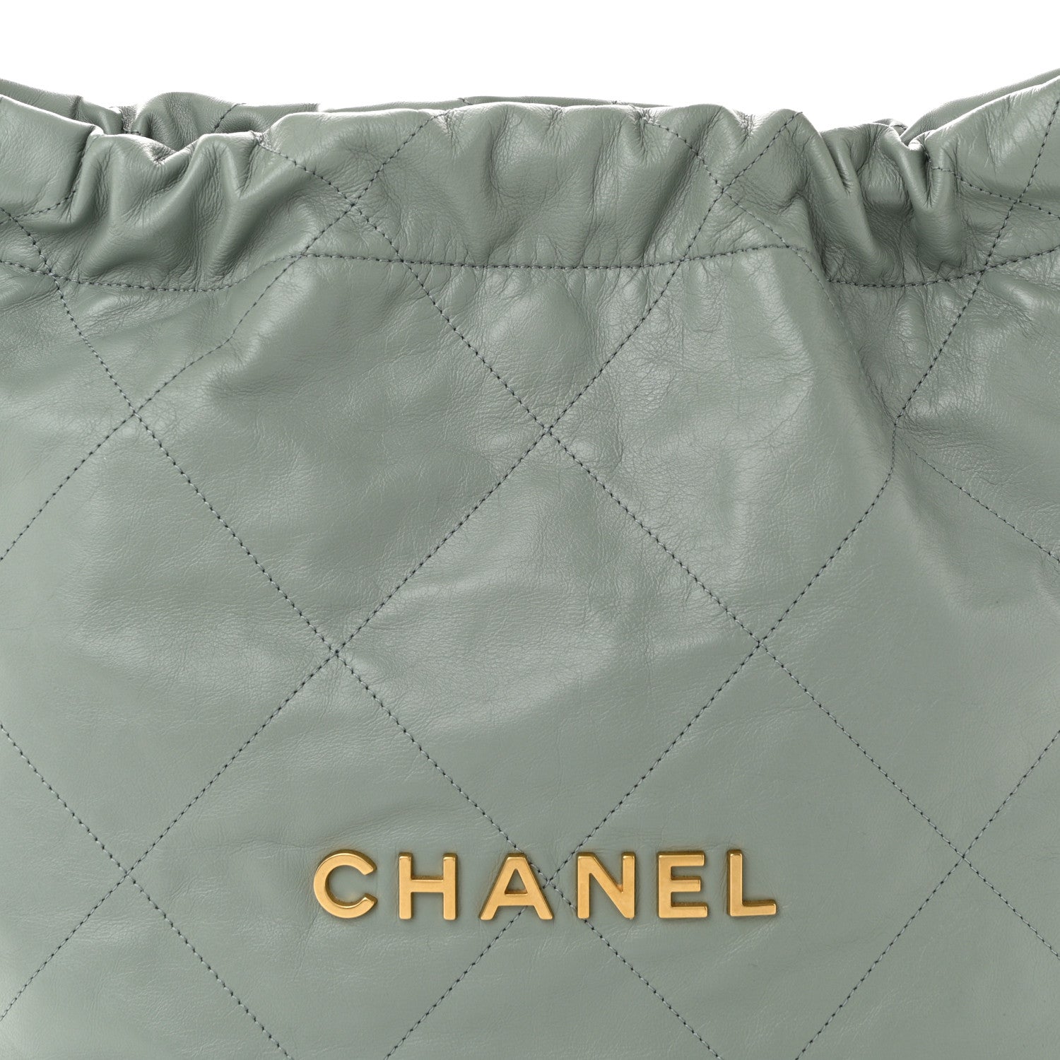 Chanel Shiny Calfskin Quilted Small Chanel 22 Grey 9 of 13