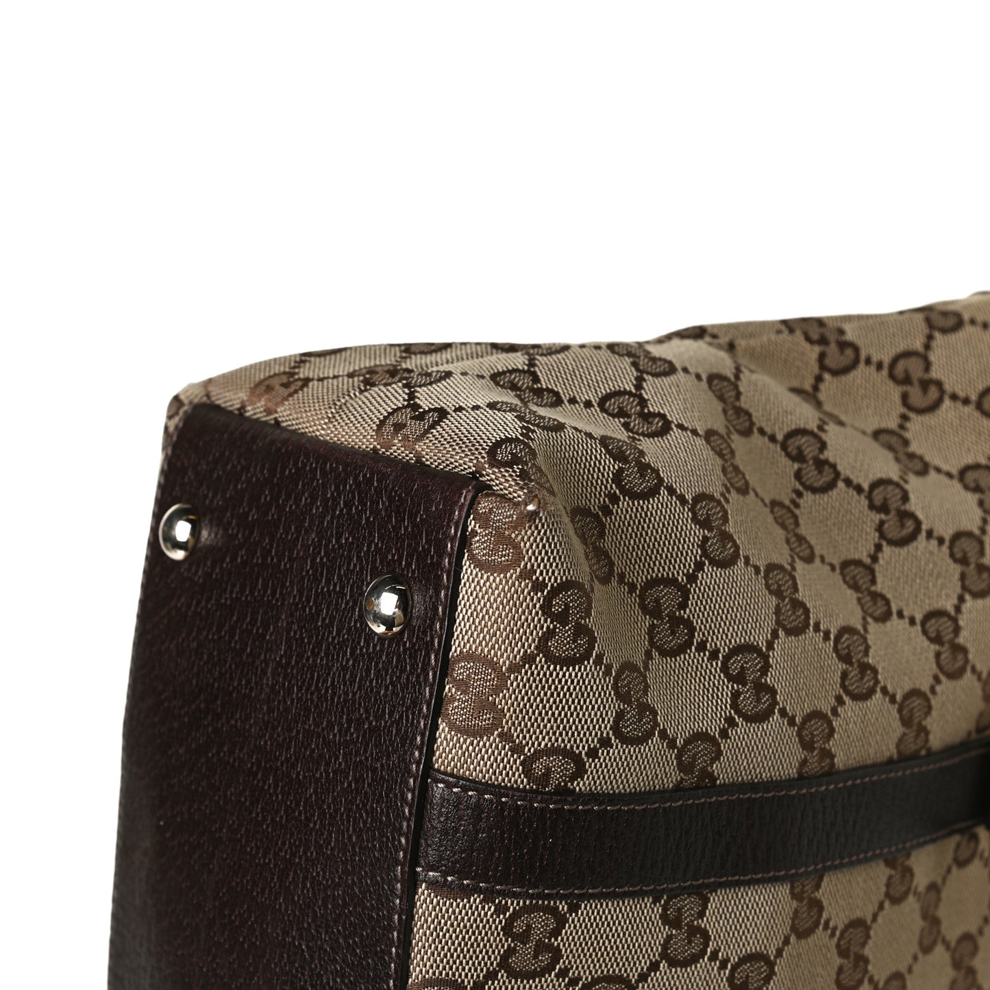 Monogram Medium Abbey Tote Dark Brown