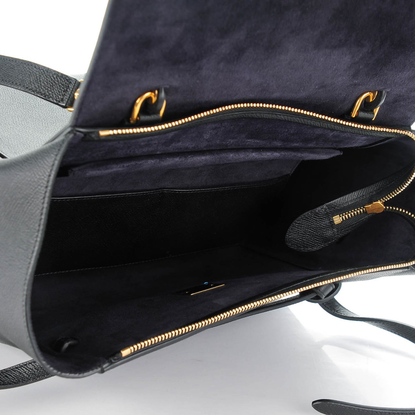 Baby Grained Calfskin Mini Belt Bag Black