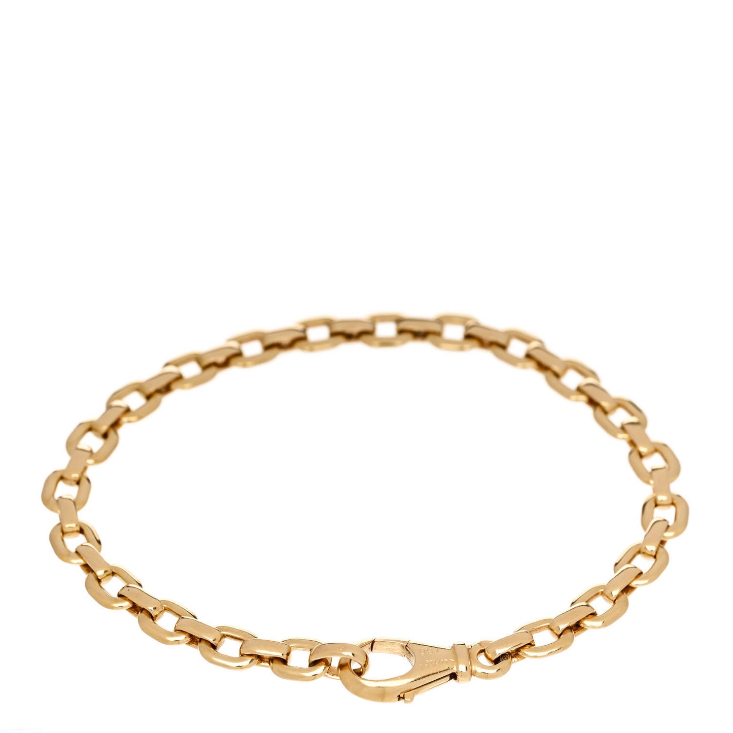 18K Yellow Gold Meplat Link Chain Bracelet