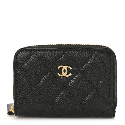 Chanel Caviar Quilted Classic Zipped Coin Purse Black 1 of 10
