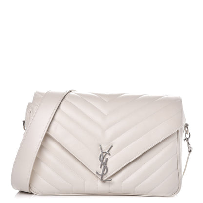 Saint Laurent Calfskin Y Quilted Monogram Loulou Shoulder Bag Porcellana 1 of 15