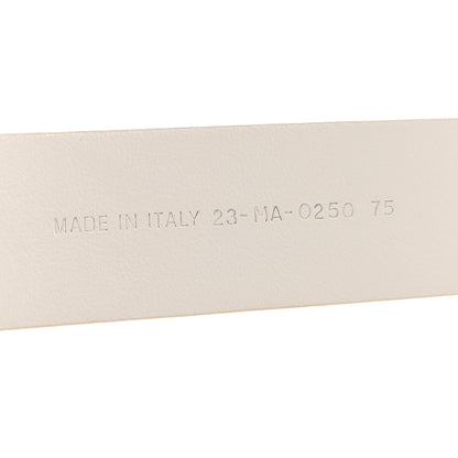 Christian Dior Calfskin 30 Montaigne 75 30 Belt White 6 of 8