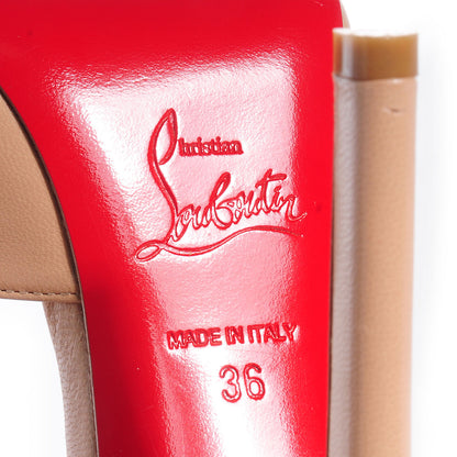 Christian Louboutin Kid Dos Noeud Bow 120 Pumps 36 Nude 6 of 7