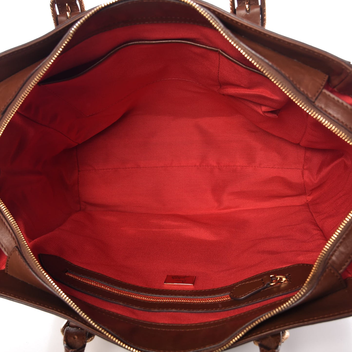 Calfskin Farida Shopping Bag Havane