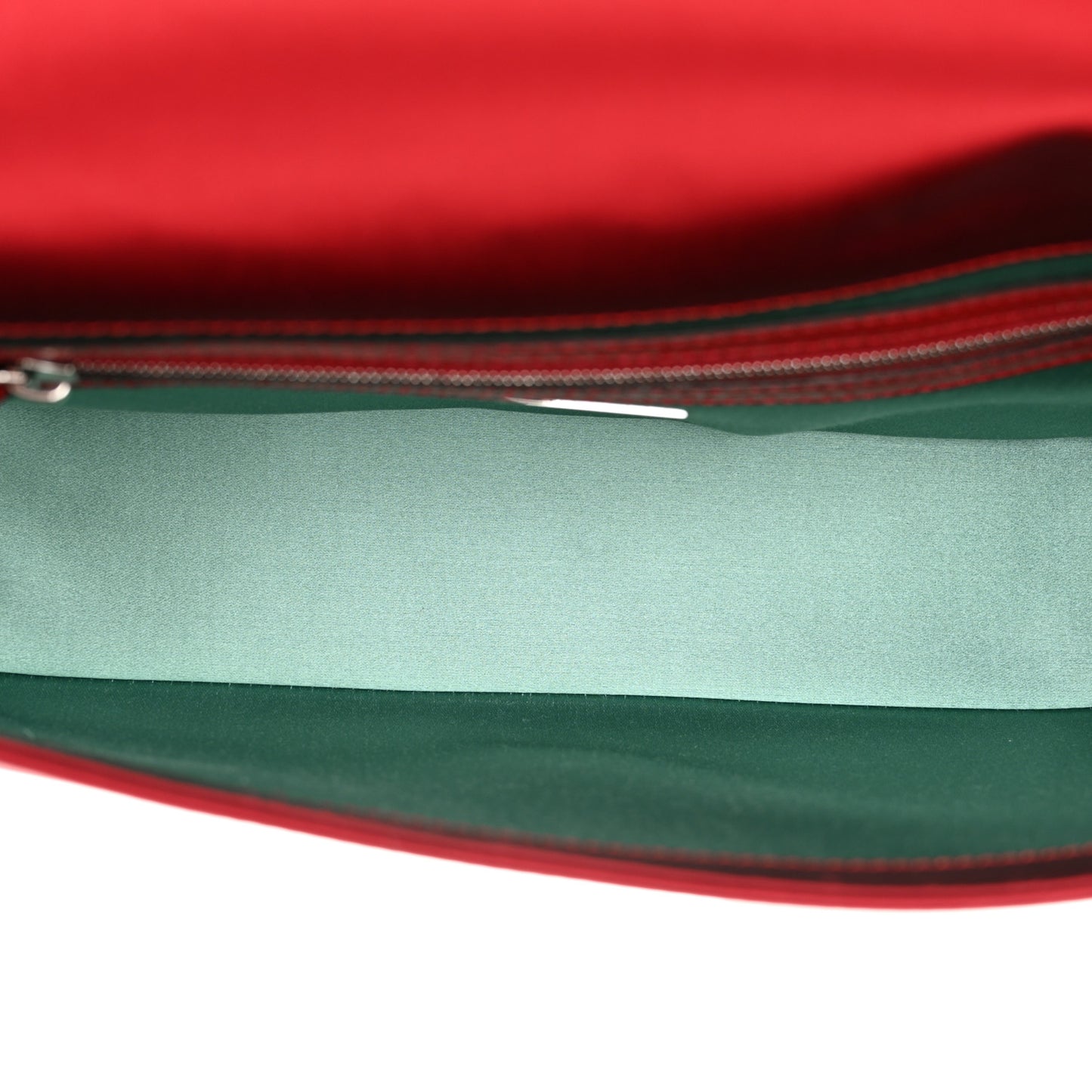 Satin Karung Crystal Baguette Rosso Scuro