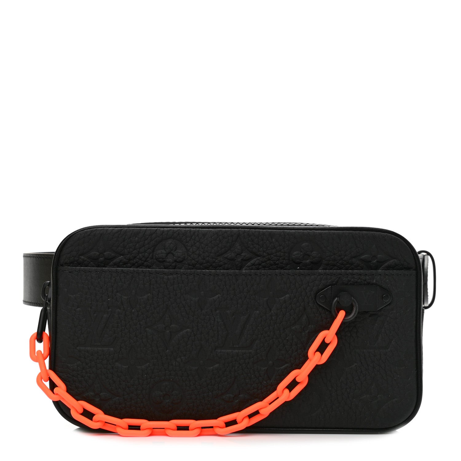 Louis Vuitton Taurillon Monogram Uniformes Solar Ray Soft Pochette Volga Belt Bag Black 1 of 7