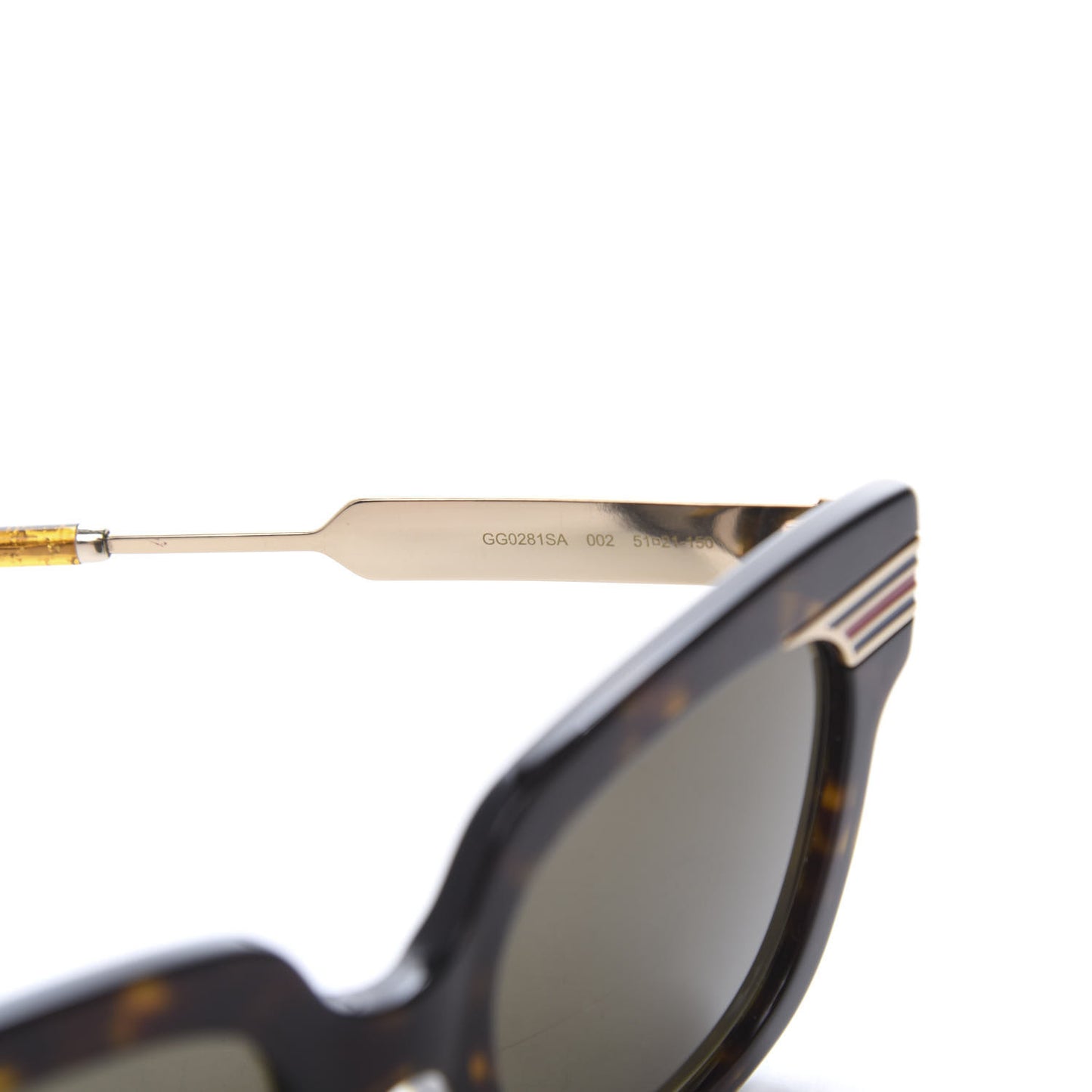 Acetate Square Frame Web GG0281SA Sunglasses Havana