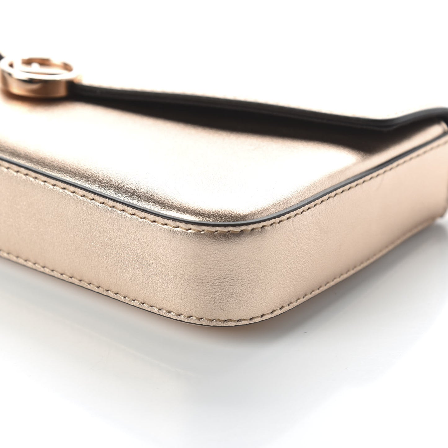 Vitello Laminato F is Fendi Envelope Wallet on Chain Rame