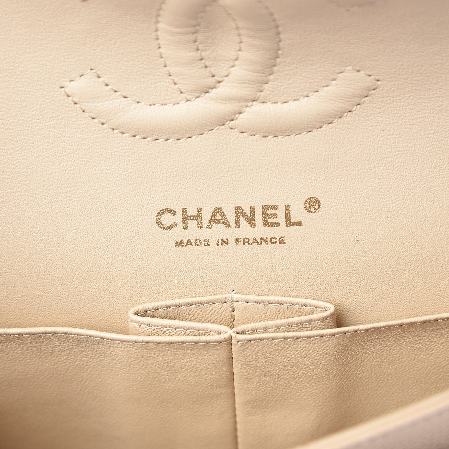 Chanel Caviar Quilted Medium Double Flap Beige Clair 6 of 9
