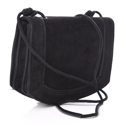 Saint Laurent Suede Medium Monogram Fetish Satchel Black 3 of 7