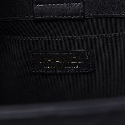 Chanel Calfskin Quilted CC Chain Accordion Tote Black 9 of 12