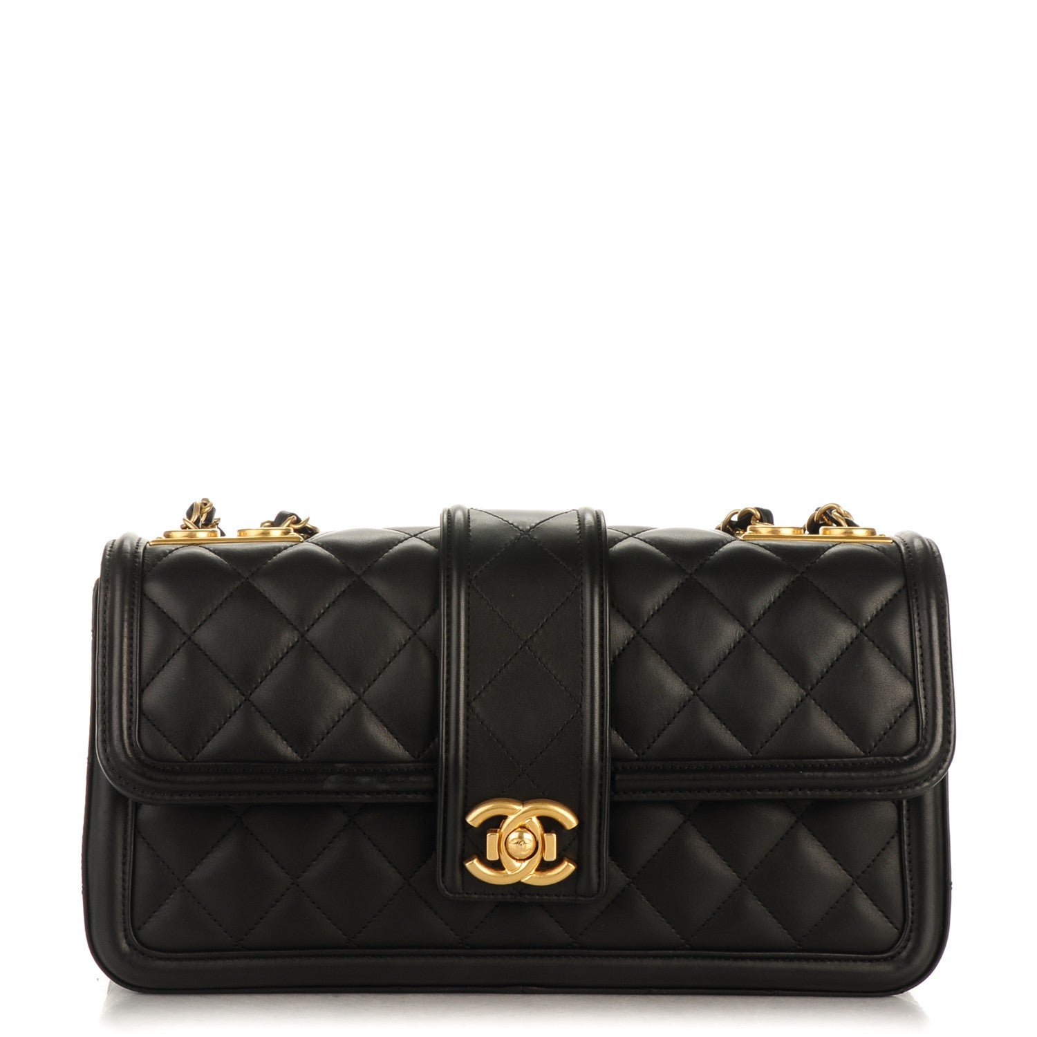 Chanel Calfskin Quilted Large Elegant CC Flap Black 1 of 7
