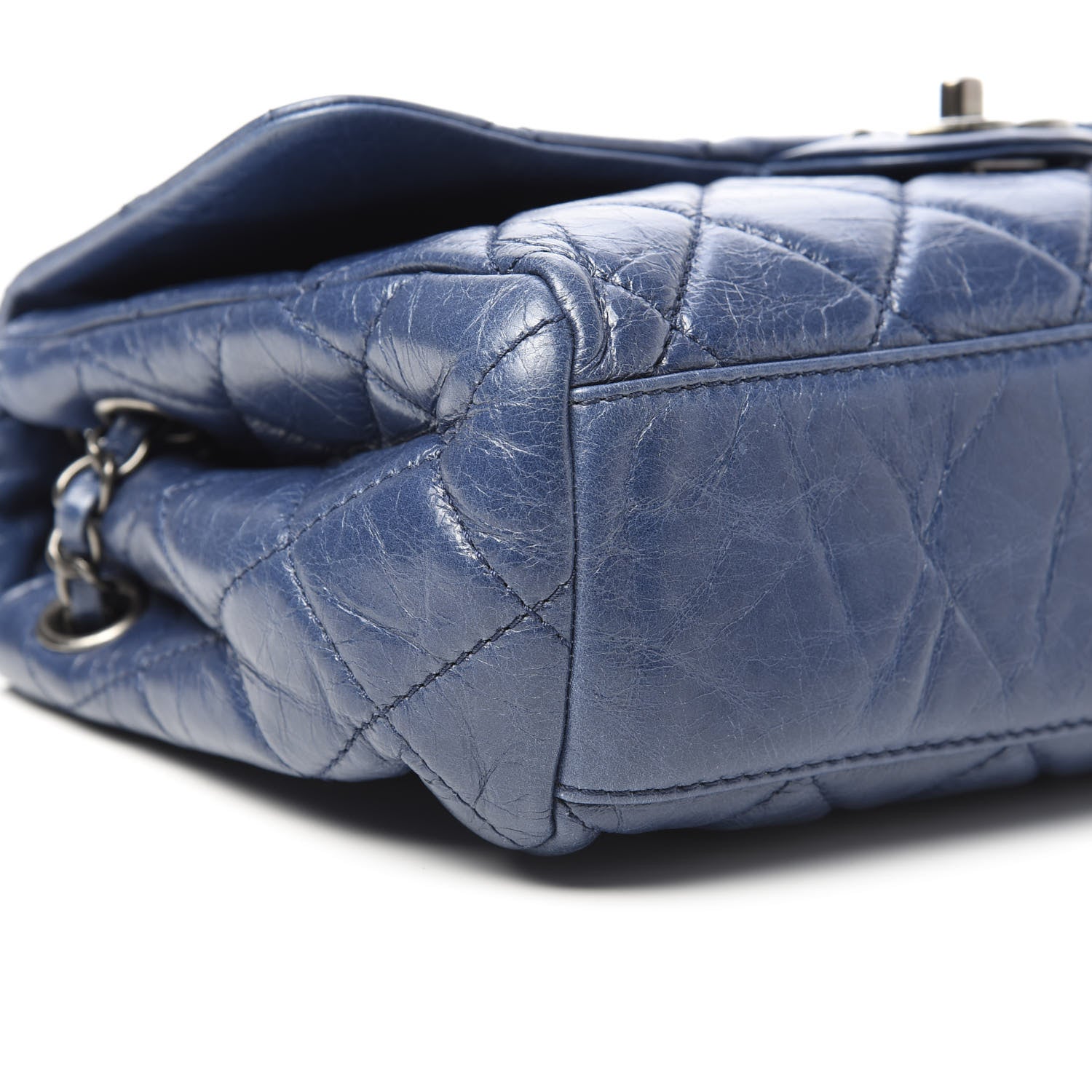 Chanel Glazed Calfskin Quilted Large Coco Soft Flap Navy 8 of 11