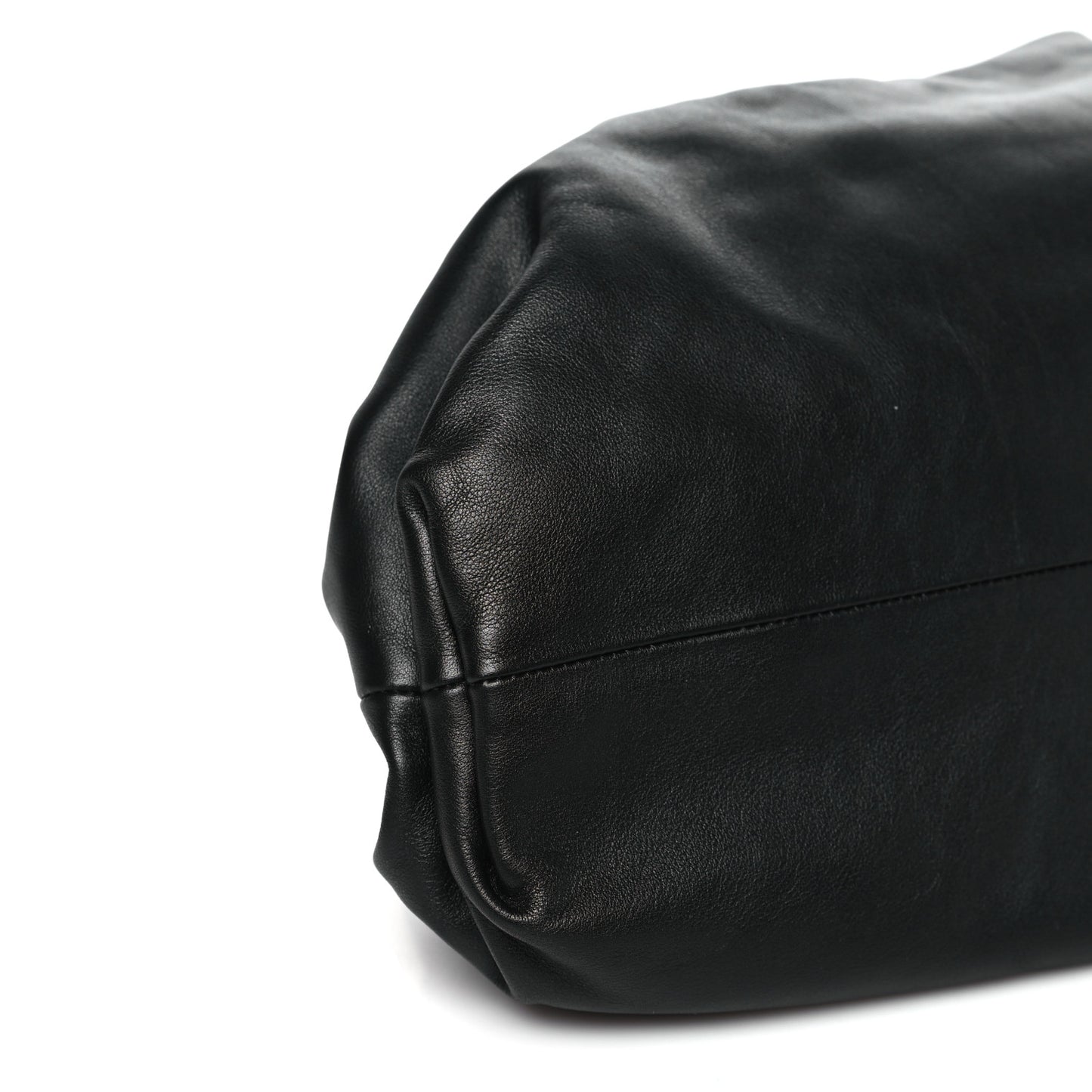 Smooth Butter Calf The Pouch Oversized Clutch Black