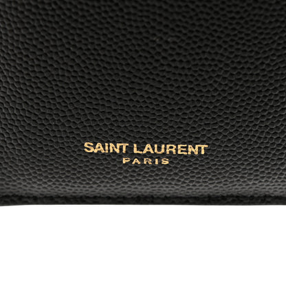 Saint Laurent Grain De Poudre Monogram Bi-Fold Wallet Black 7 of 9