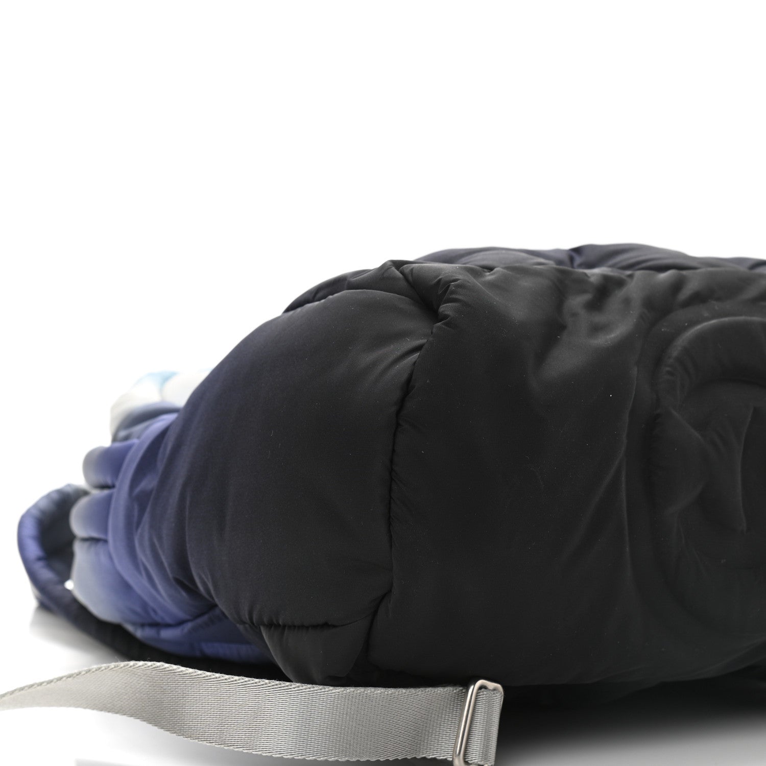 Chanel Nylon Embossed Small Doudoune Backpack Black Blue White 9 of 10