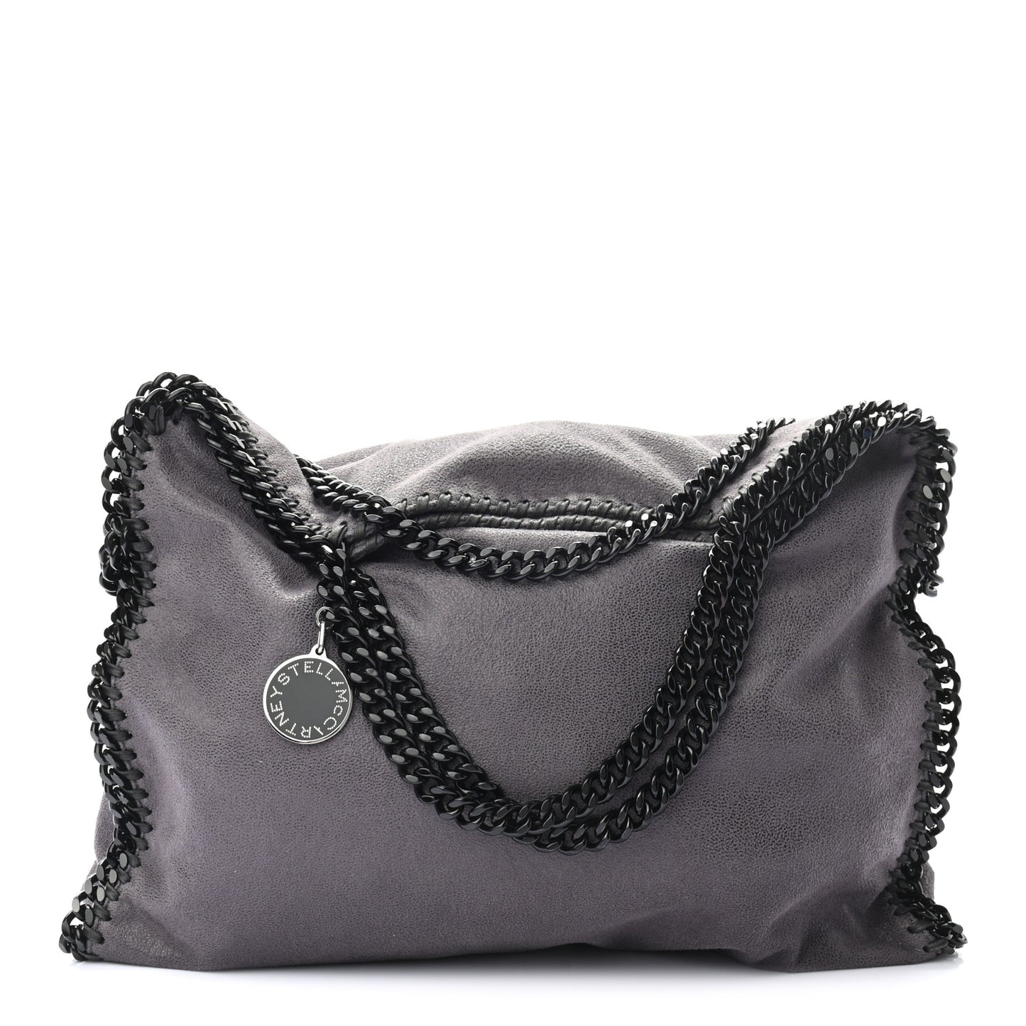 Shaggy Deer Falabella Fold Over Tote Grey