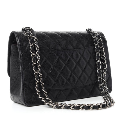 Chanel Caviar Quilted Jumbo Double Flap Black 3 of 11