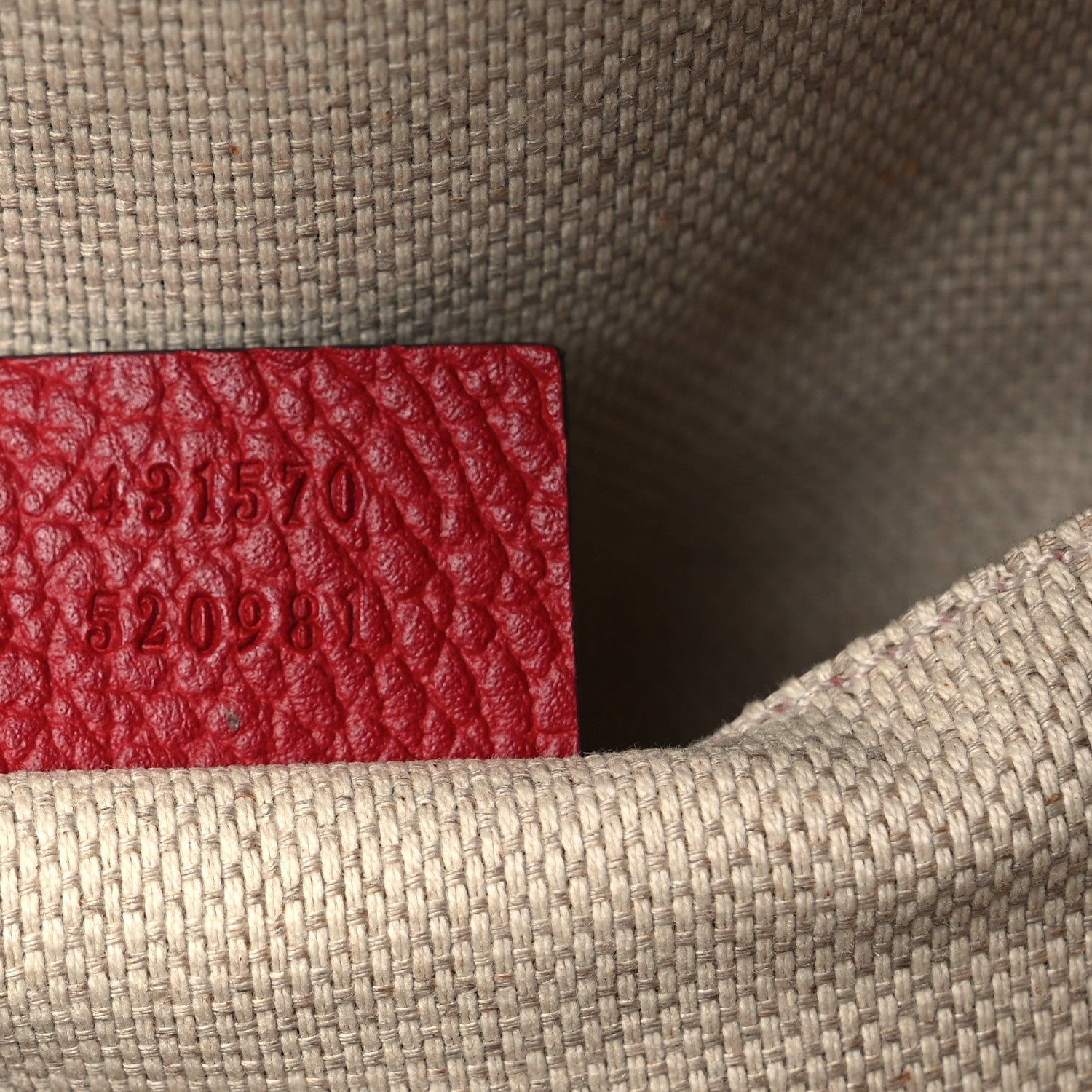 Gucci Pebbled Calfskin Bi-Color Soho Chain Backpack Red Navy 7 of 12