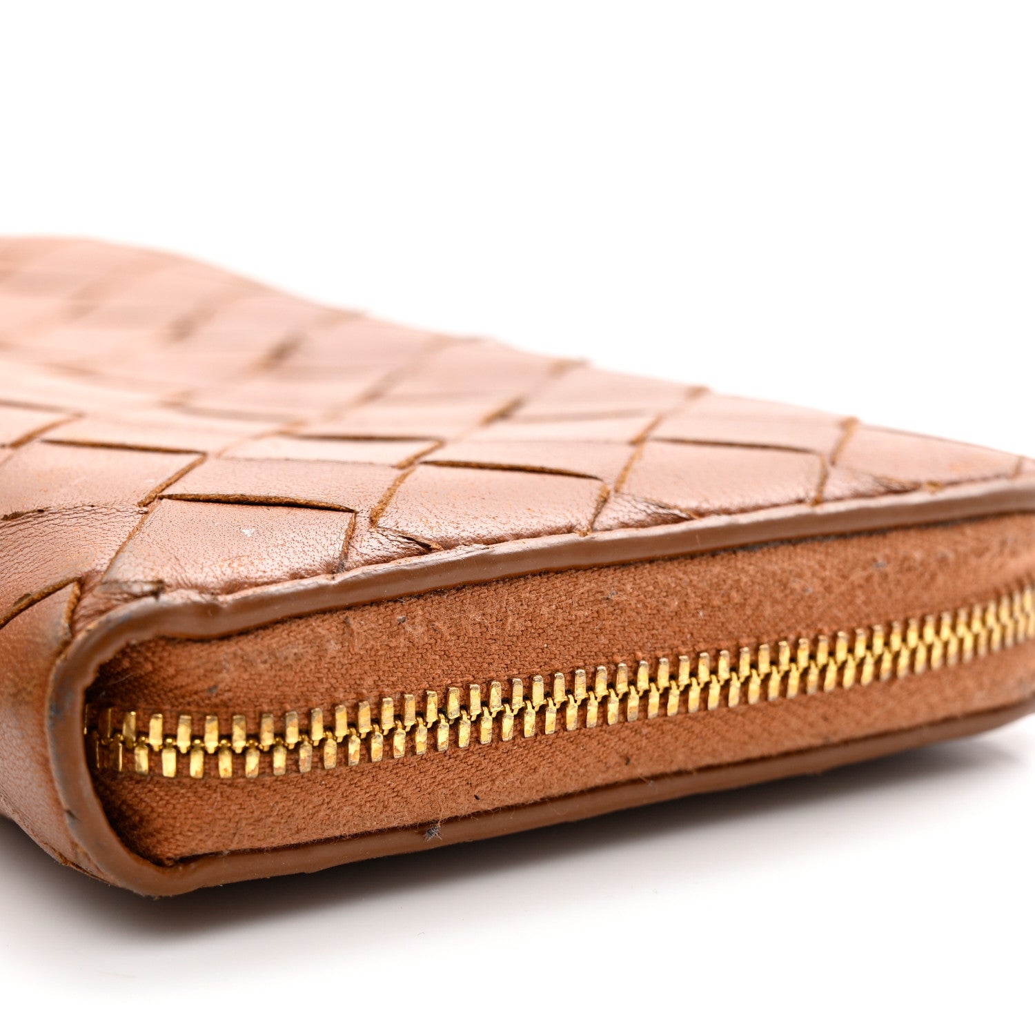 Bottega Veneta Nappa Intrecciato Zip Around Wallet Brown 8 of 9