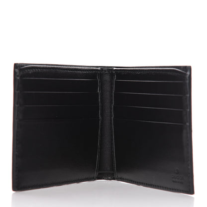 Gucci GG Supreme Monogram Selleria Calfskin Tiger Nice Bi-Fold Wallet Beige Ebony Multicolor Black 5 of 8