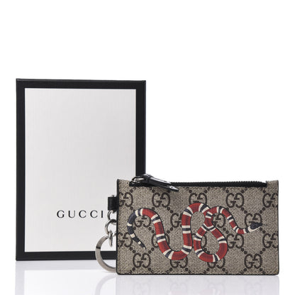 Gucci GG Supreme Monogram Kingsnake Lanyard Coin Case Card Holder 11 of 11