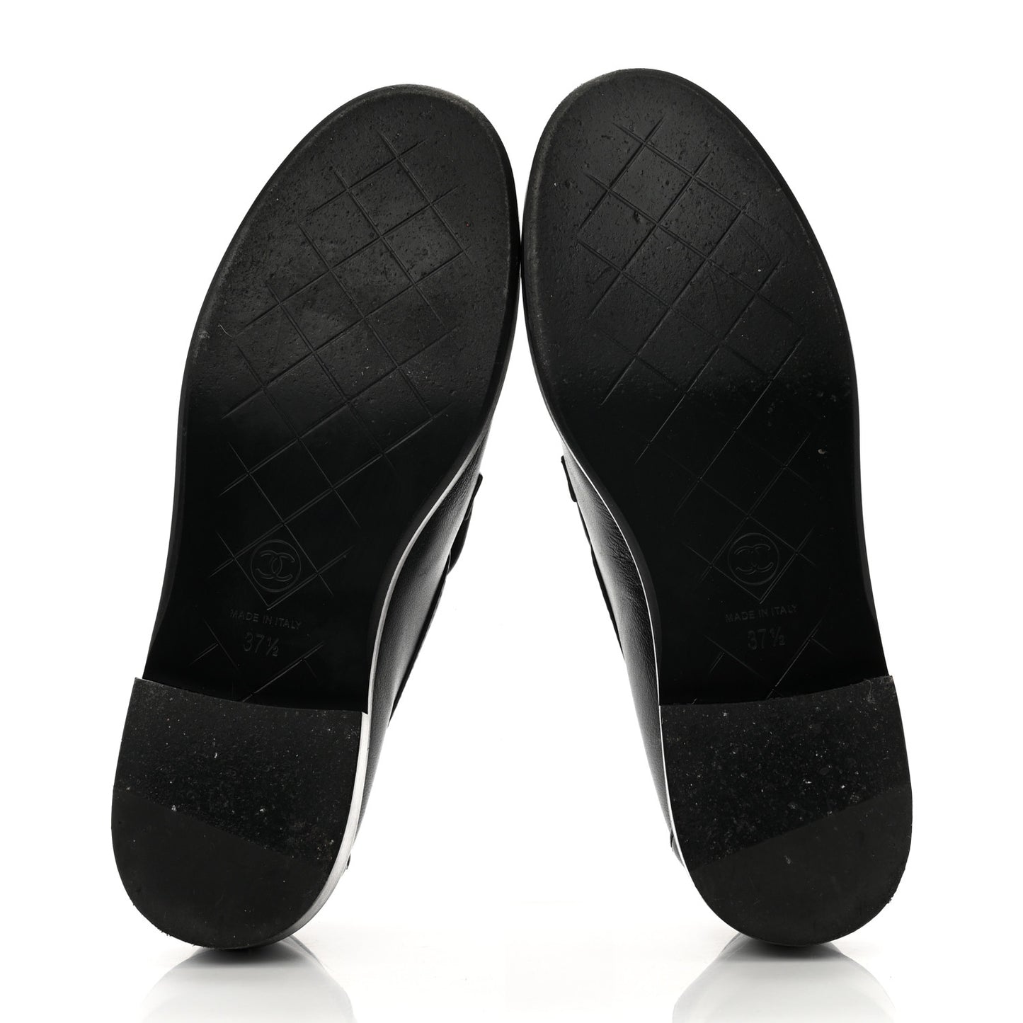 Lambskin Quilted CC Turnlock Loafers 37.5 Black