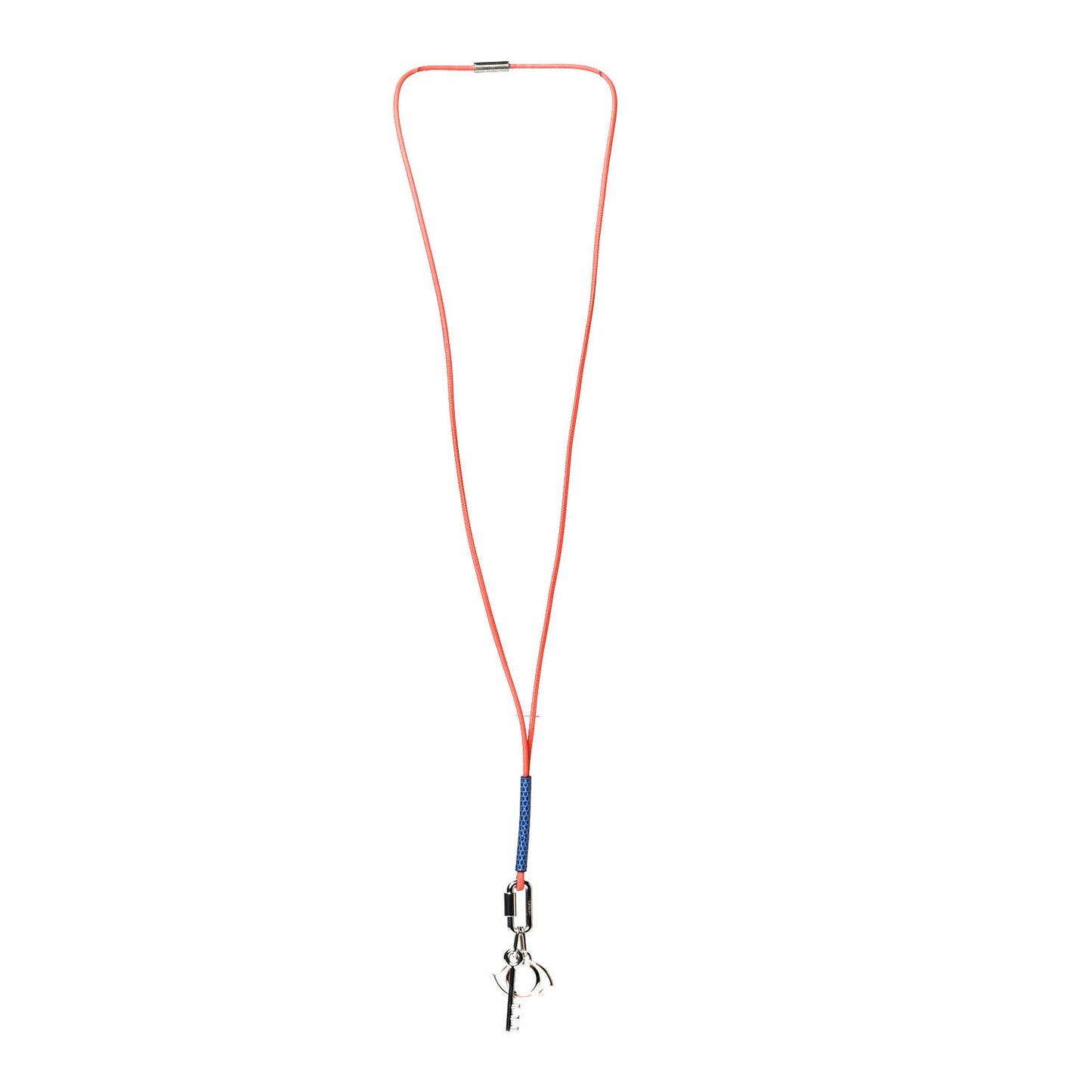 Lizard Palladium Permabrass Curiosite Pendant Necklace Orange