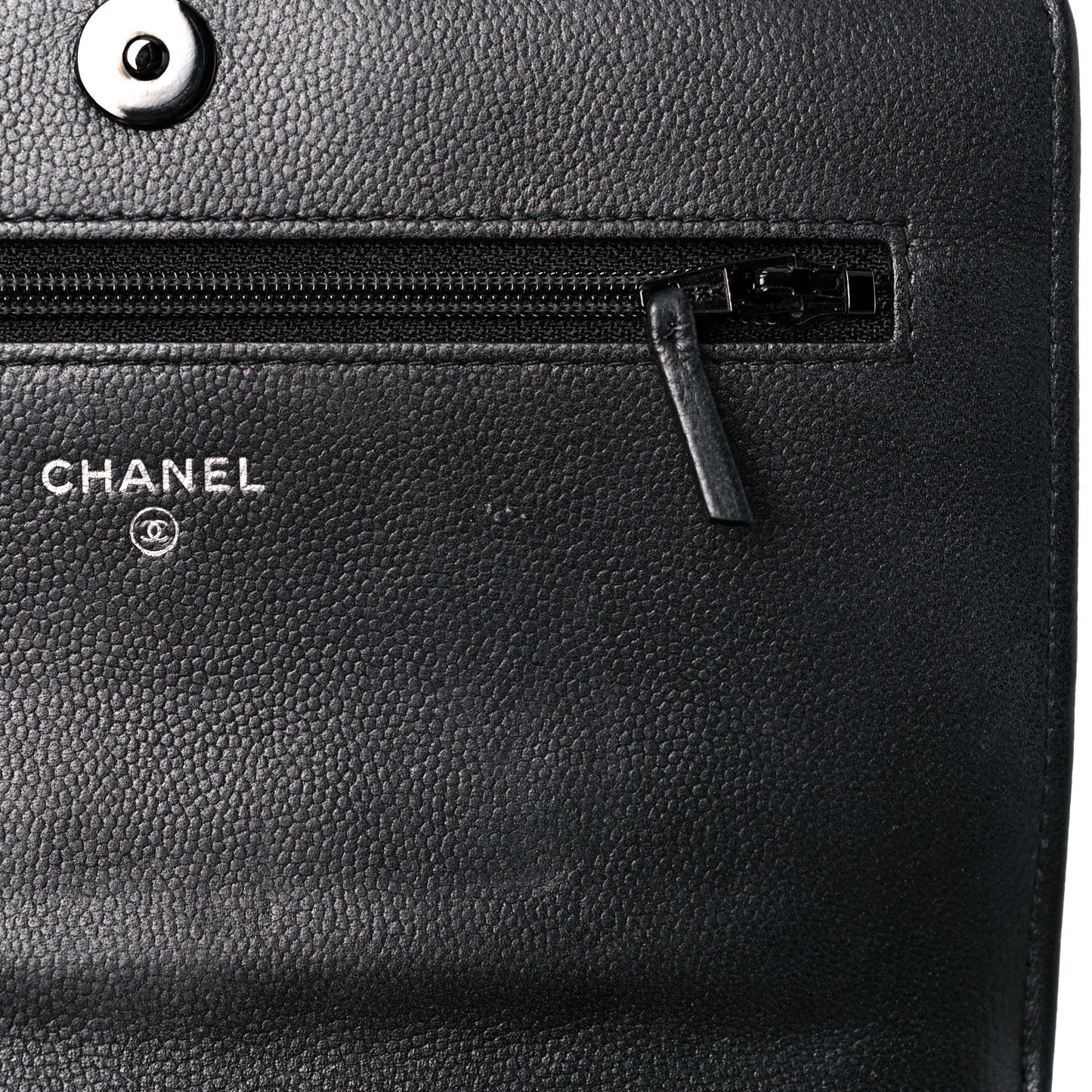 Caviar Quilted Boy Wallet On Chain WOC So Black