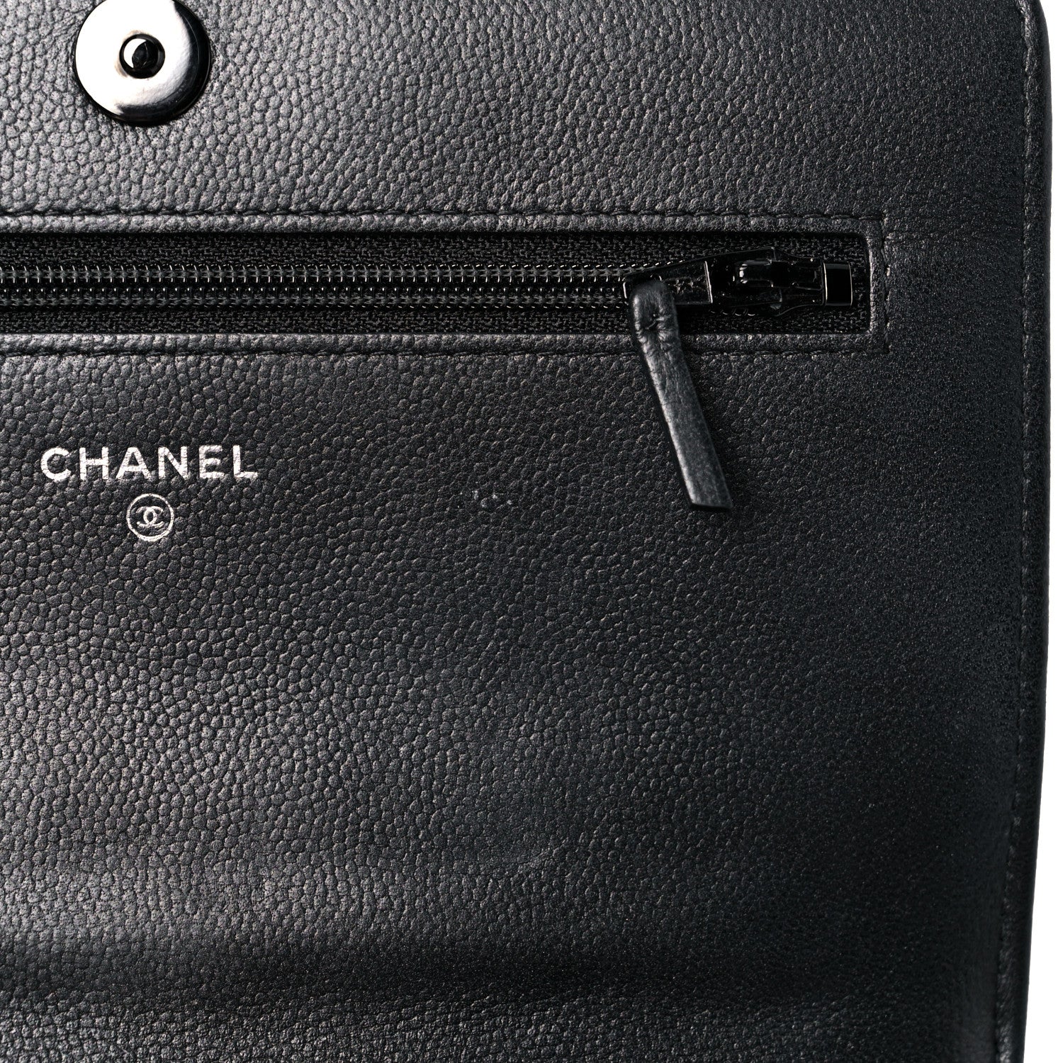 Chanel Caviar Quilted Boy Wallet On Chain WOC So Black 14 of 22