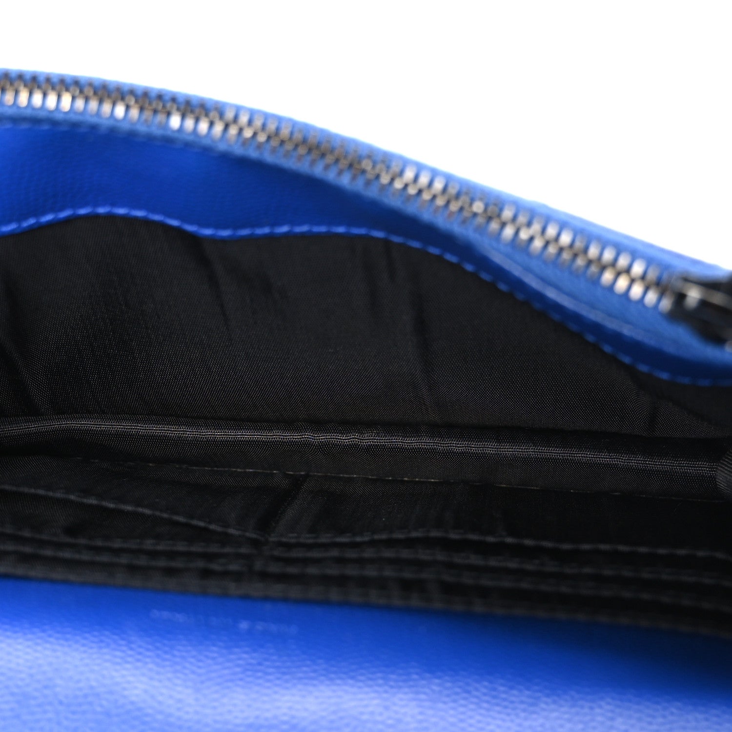 Saint Laurent Grain De Poudre Matelasse Chevron Monogram Envelope Chain Wallet Blue Majorelle 5 of 11