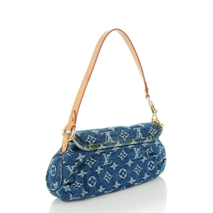 Louis Vuitton Monogram Denim Mini Pleaty Blue 3 of 7