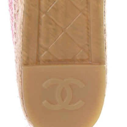 Chanel Tweed Patent CC Espadrilles 38 Pink Black 8 of 11
