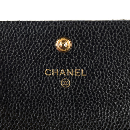 Chanel Caviar Quilted Flap Card Holder Black 5 of 7