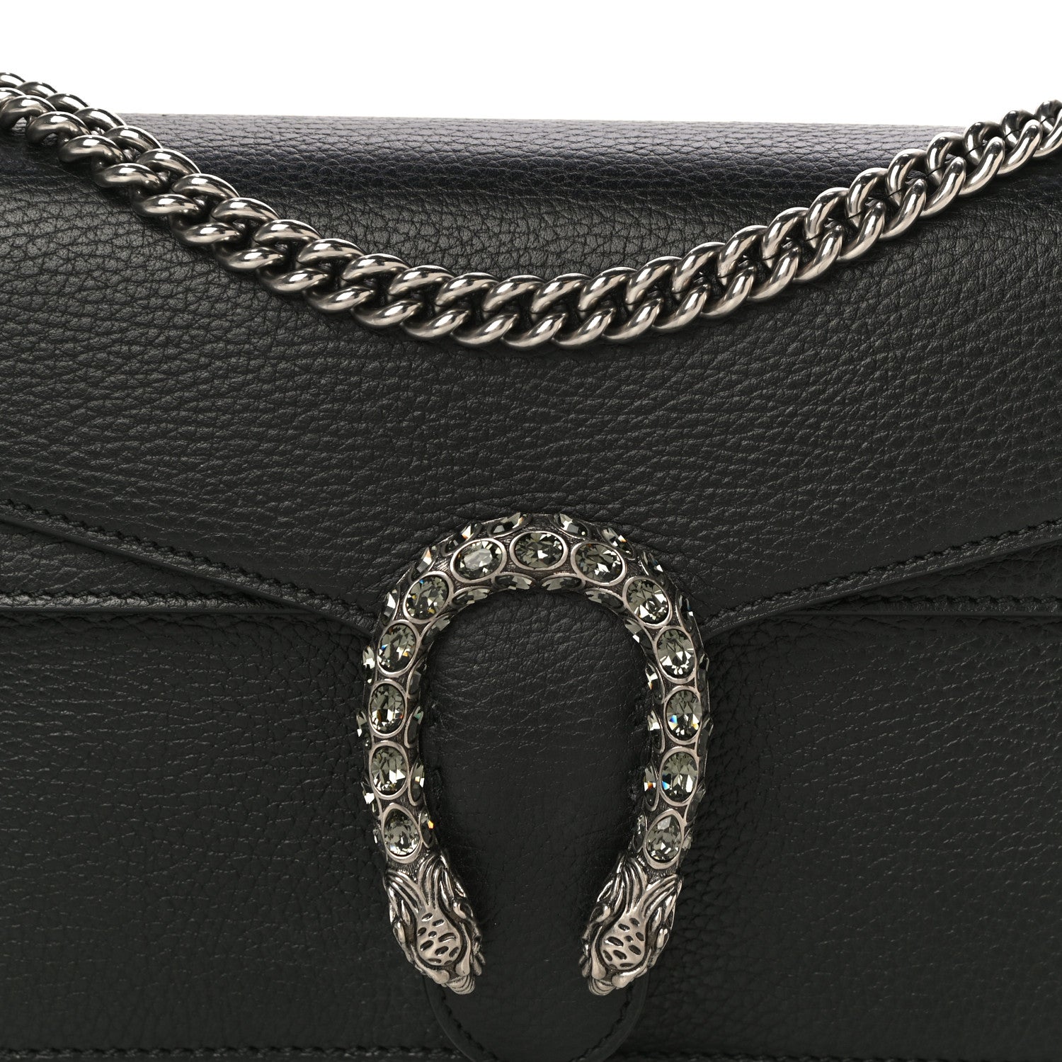 Gucci Pebbled Calfskin Small Dionysus Shoulder Bag Black 9 of 18