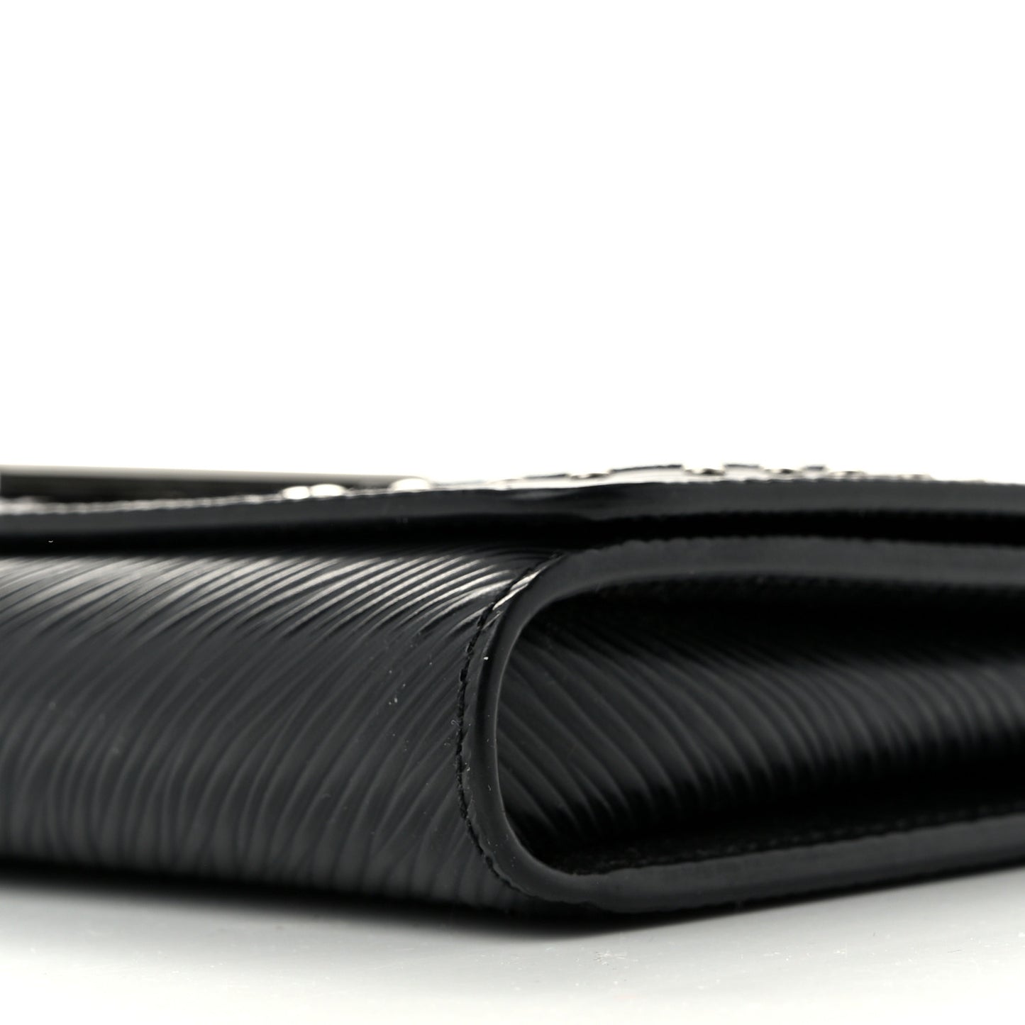 Epi LV Stories Twist Chain Wallet Black