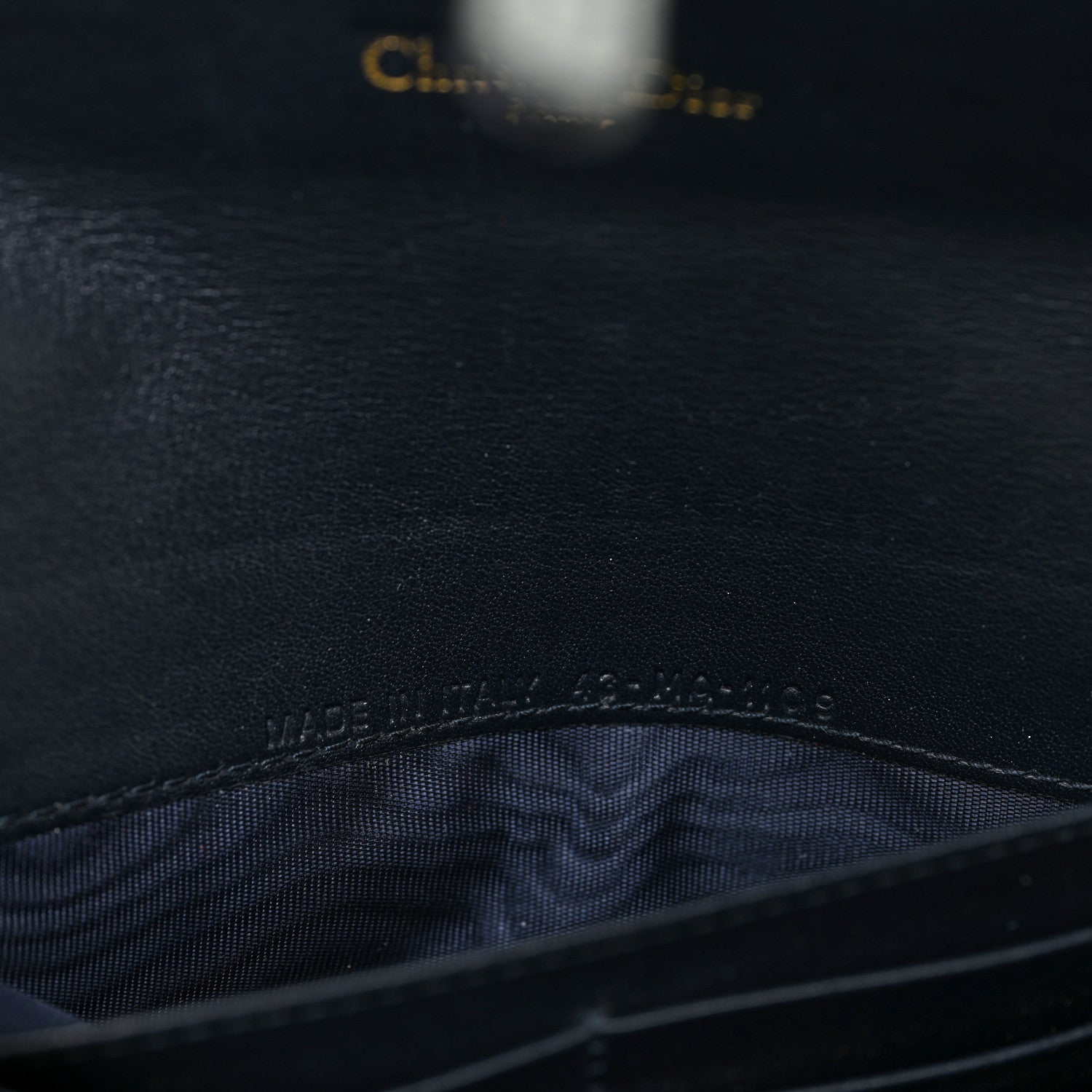 Christian Dior Oblique Saddle Chain Long Wallet Blue 7 of 12