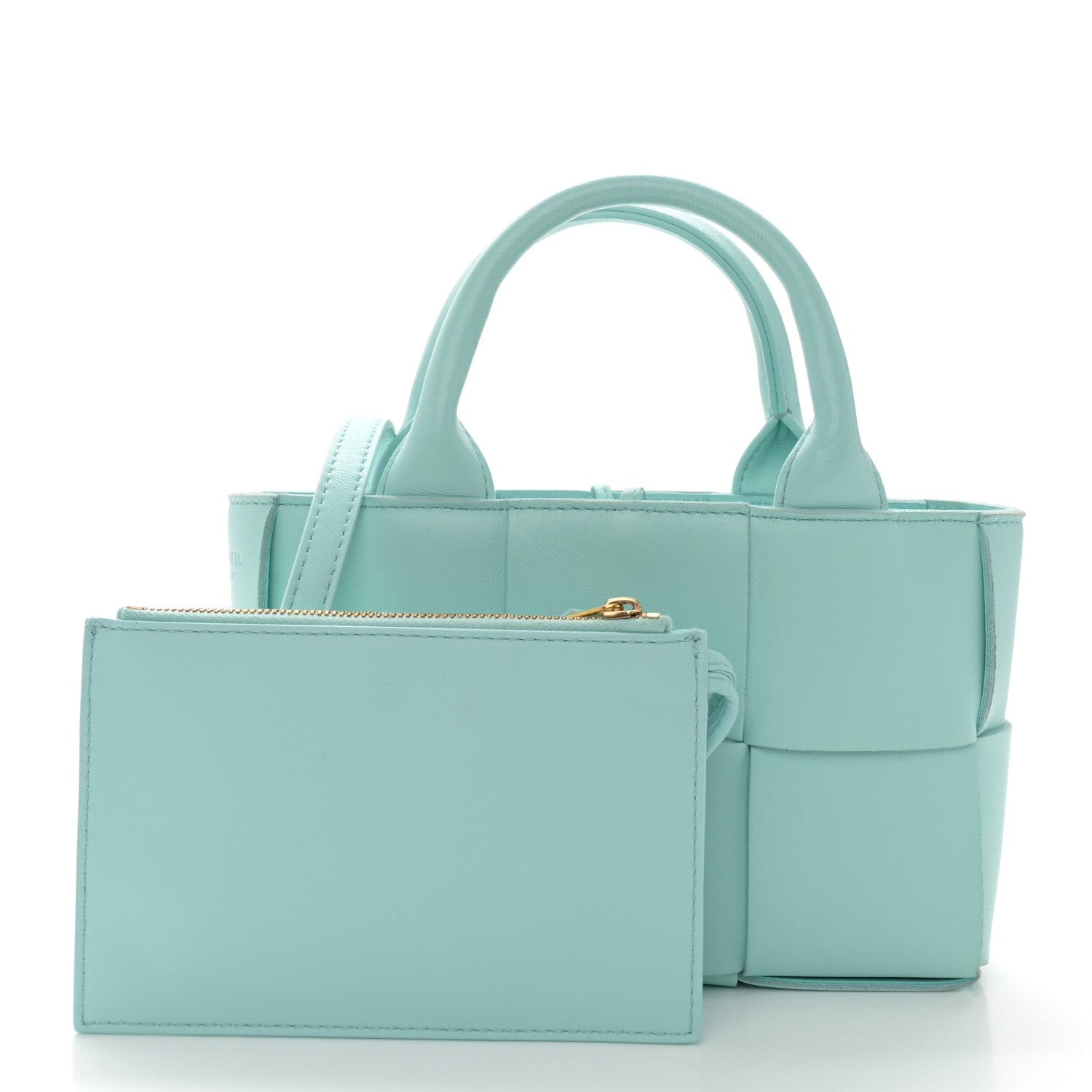 Bottega Veneta Lambskin Maxi Intreccio Candy Arco Tote Celadon 3 of 11