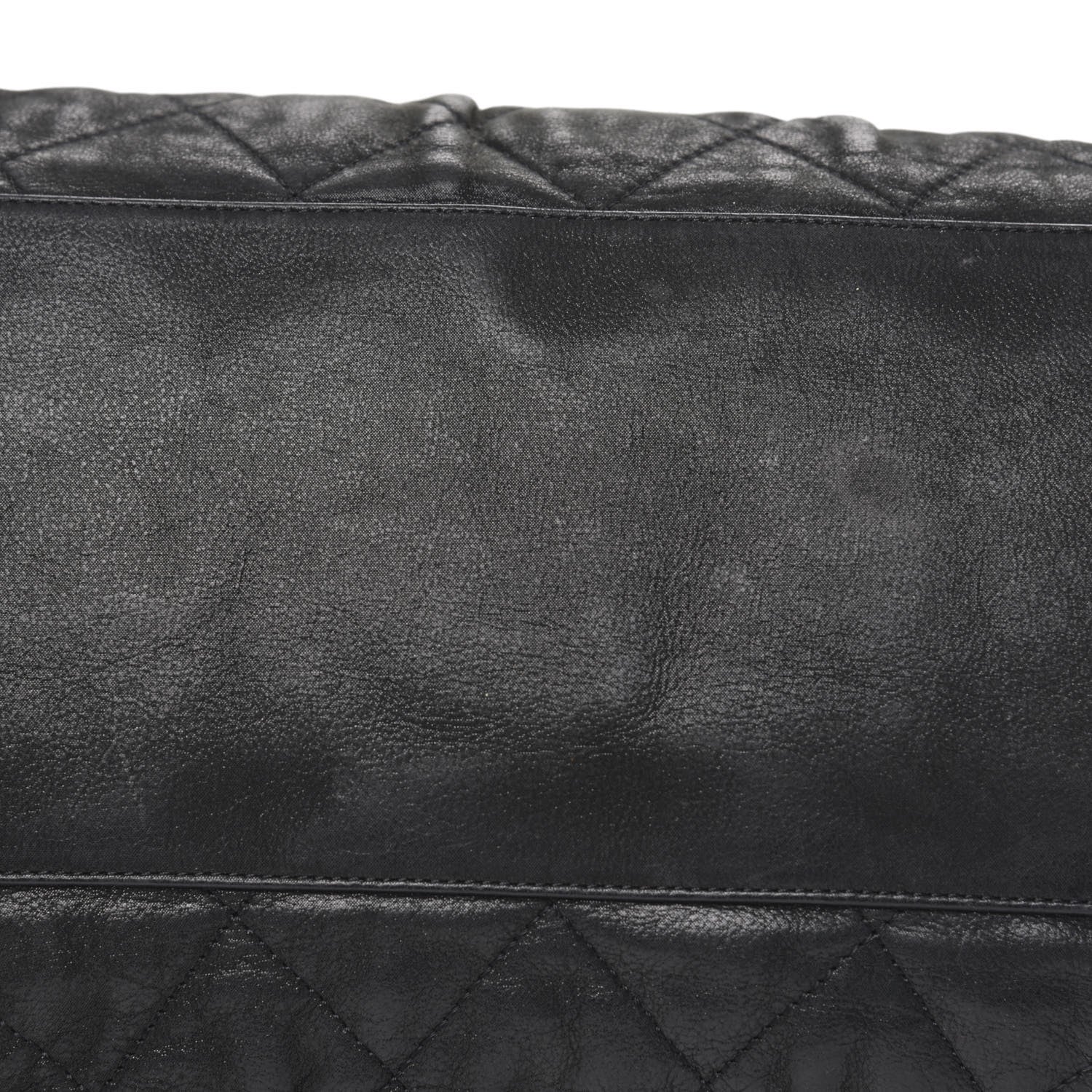 Chanel Iridescent Calfskin Chic Quilt Bowling Bag Black 10 of 14