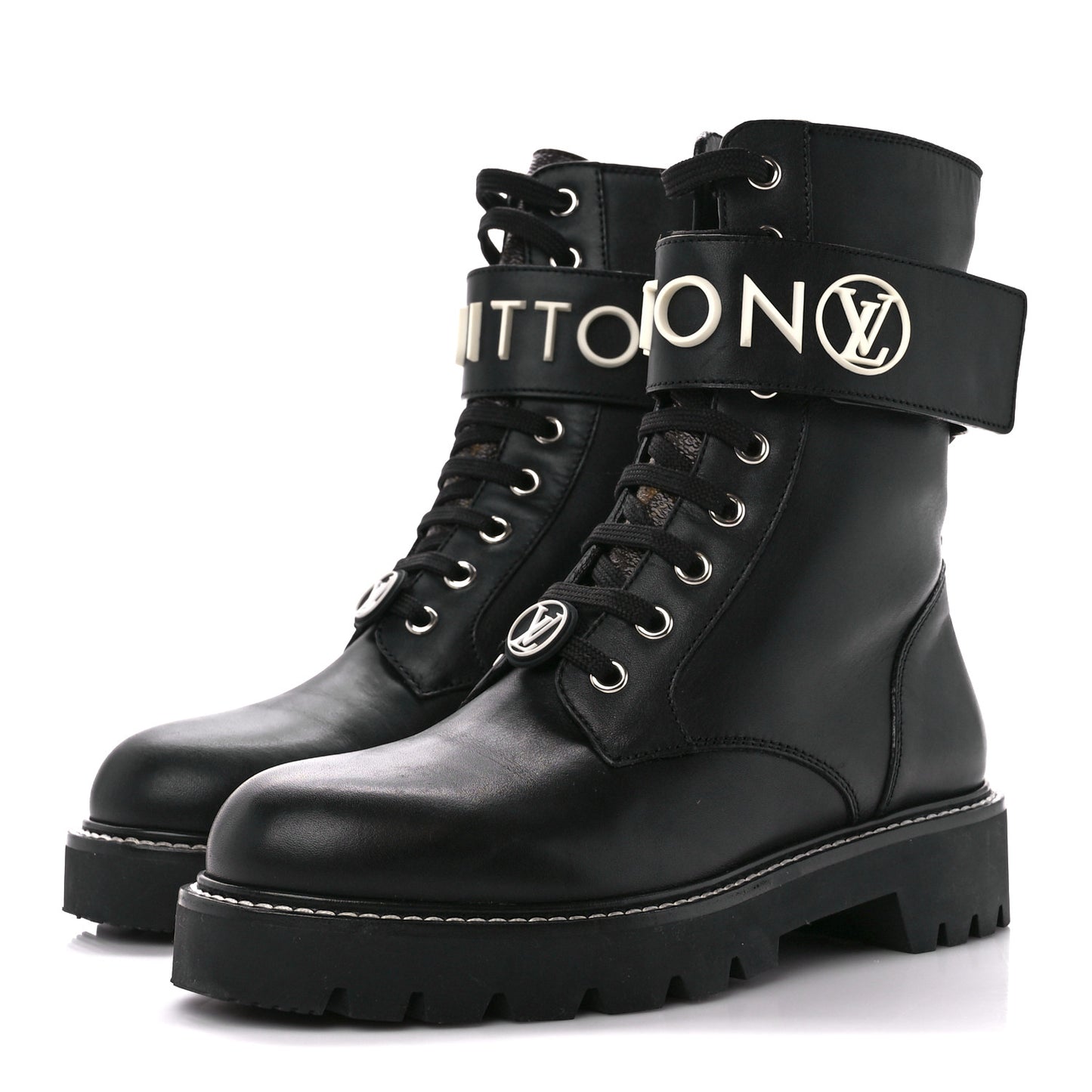 Calfskin Territory Flat Ranger Boots 36 Black