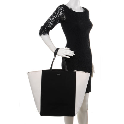 Celine Canvas Large Phantom Luggage Cabas Black White 2 of 8