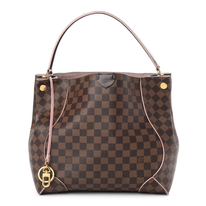 Louis Vuitton Damier Ebene Caissa Hobo Rose Ballerine 1 of 10