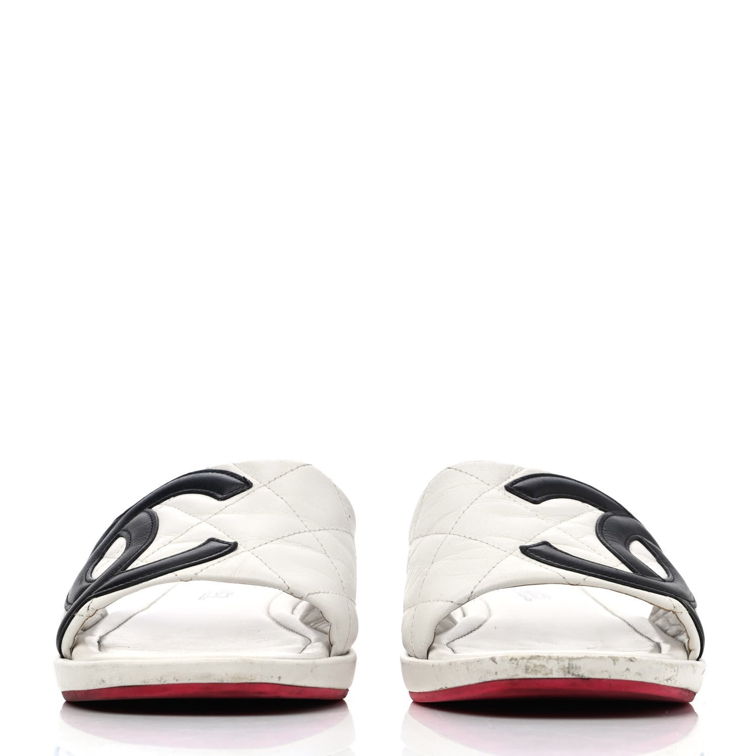 Chanel Calfskin Cambon CC Flat Slide Sandals 37 White 2 of 4