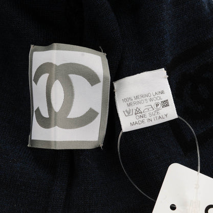 Chanel Merino Wool CC Beanie Hat Black 4 of 4